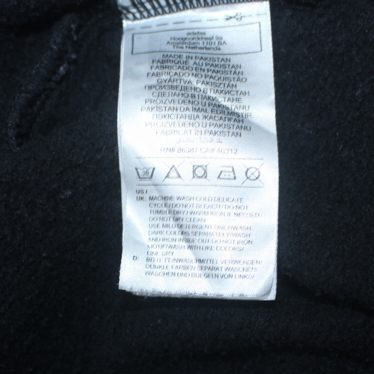 Mens UK Size XL adidas Black Pullover Hoodie