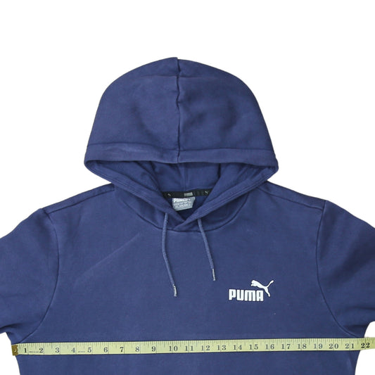 Mens UK Size S PUMA Blue Pullover Hoodie