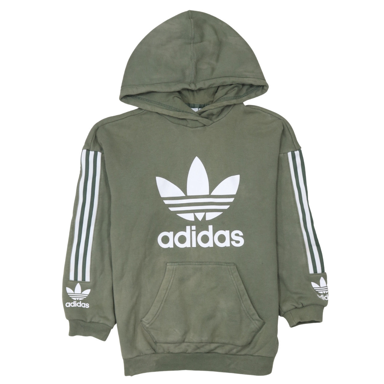 Womens UK Size XS adidas Green Pullover Hoodie