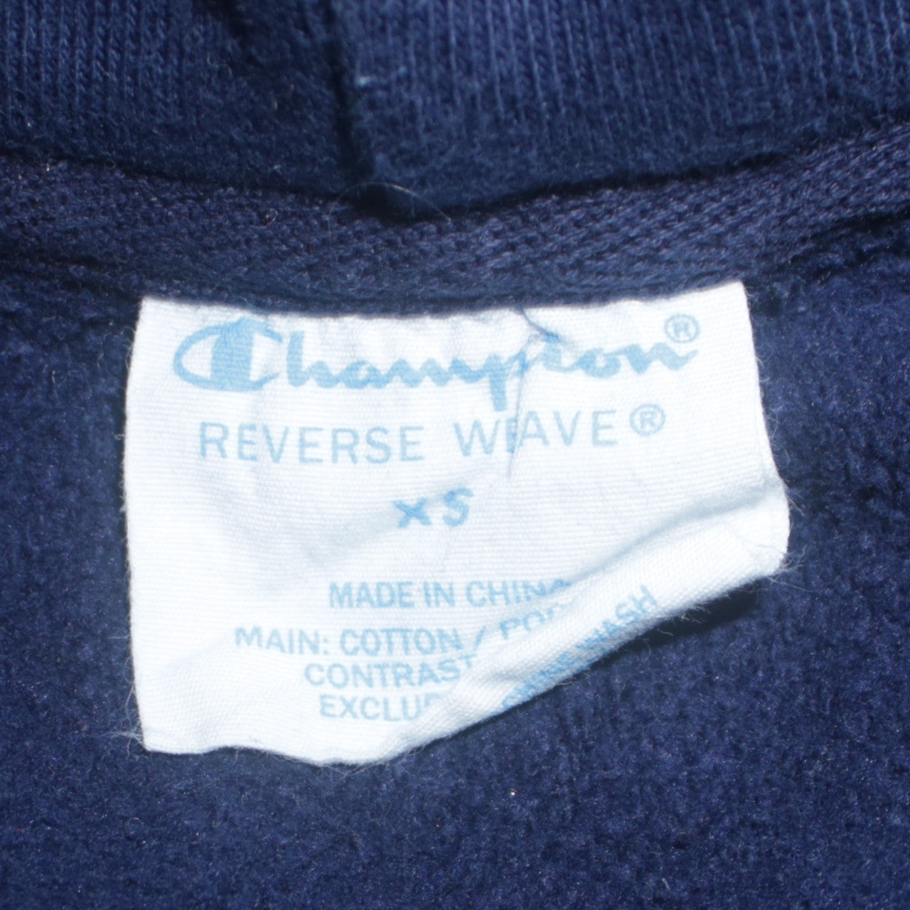Mens UK Size XS Champion Blue Pullover Hoodie