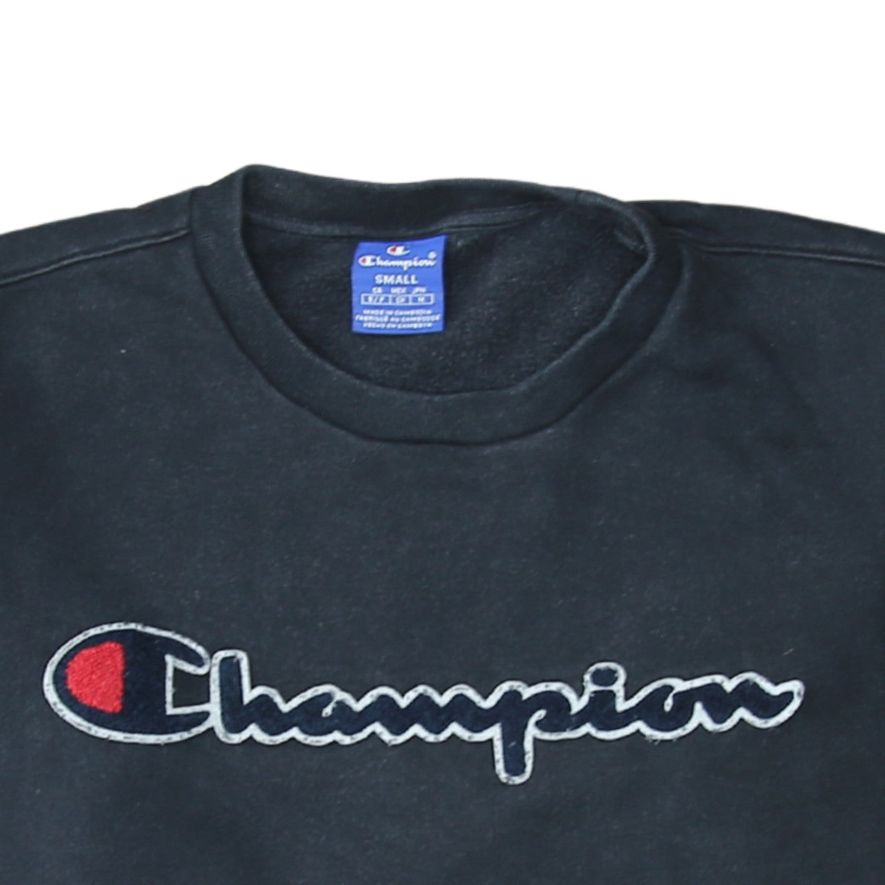 Mens UK Size S Champion Black Pullover Sweatshirt