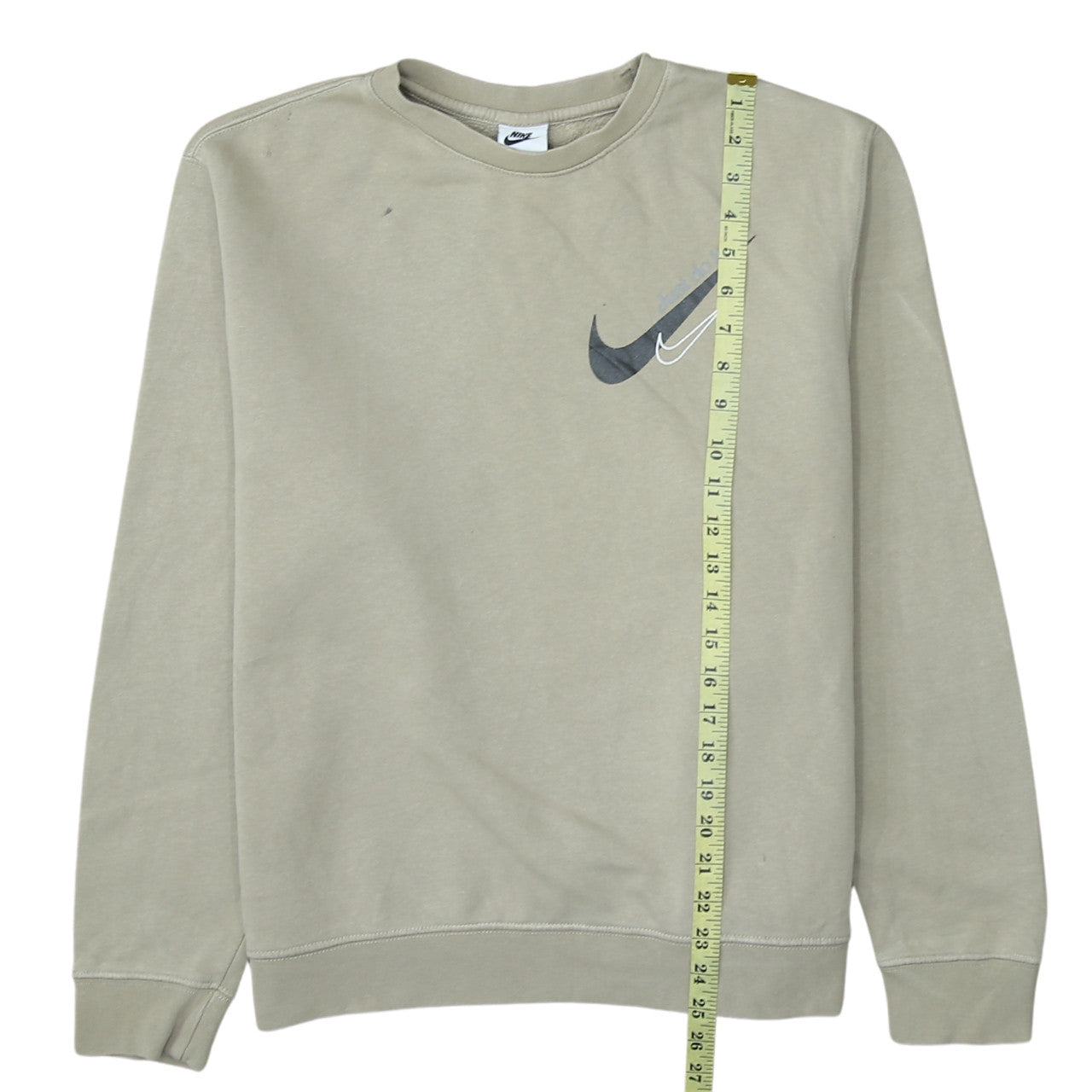 Womens UK Size M Nike Beige Pullover Sweatshirt