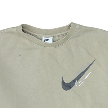 Womens UK Size M Nike Beige Pullover Sweatshirt