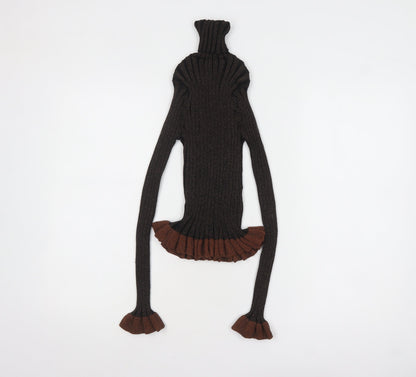 Womens UK Size S Zara Brown Pullover Jumper