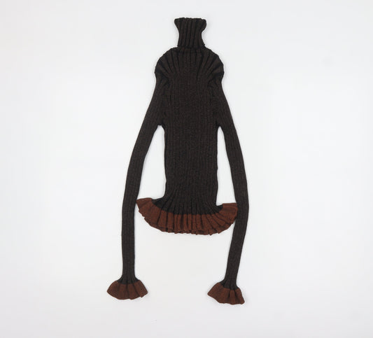 Womens UK Size S Zara Brown Pullover Jumper