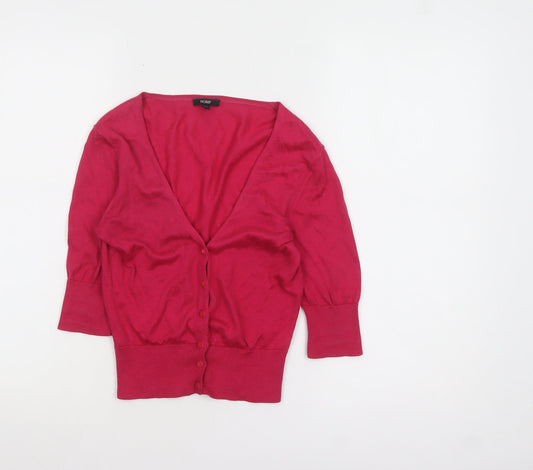 Womens UK Size 8 Hobbs Pink Cardigan Jumper
