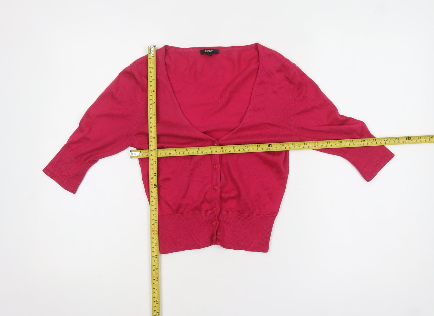 Womens UK Size 8 Hobbs Pink Cardigan Jumper