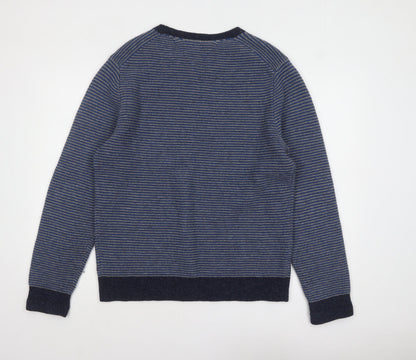 Mens UK Size L Tommy Hilfiger Blue Pullover Jumper