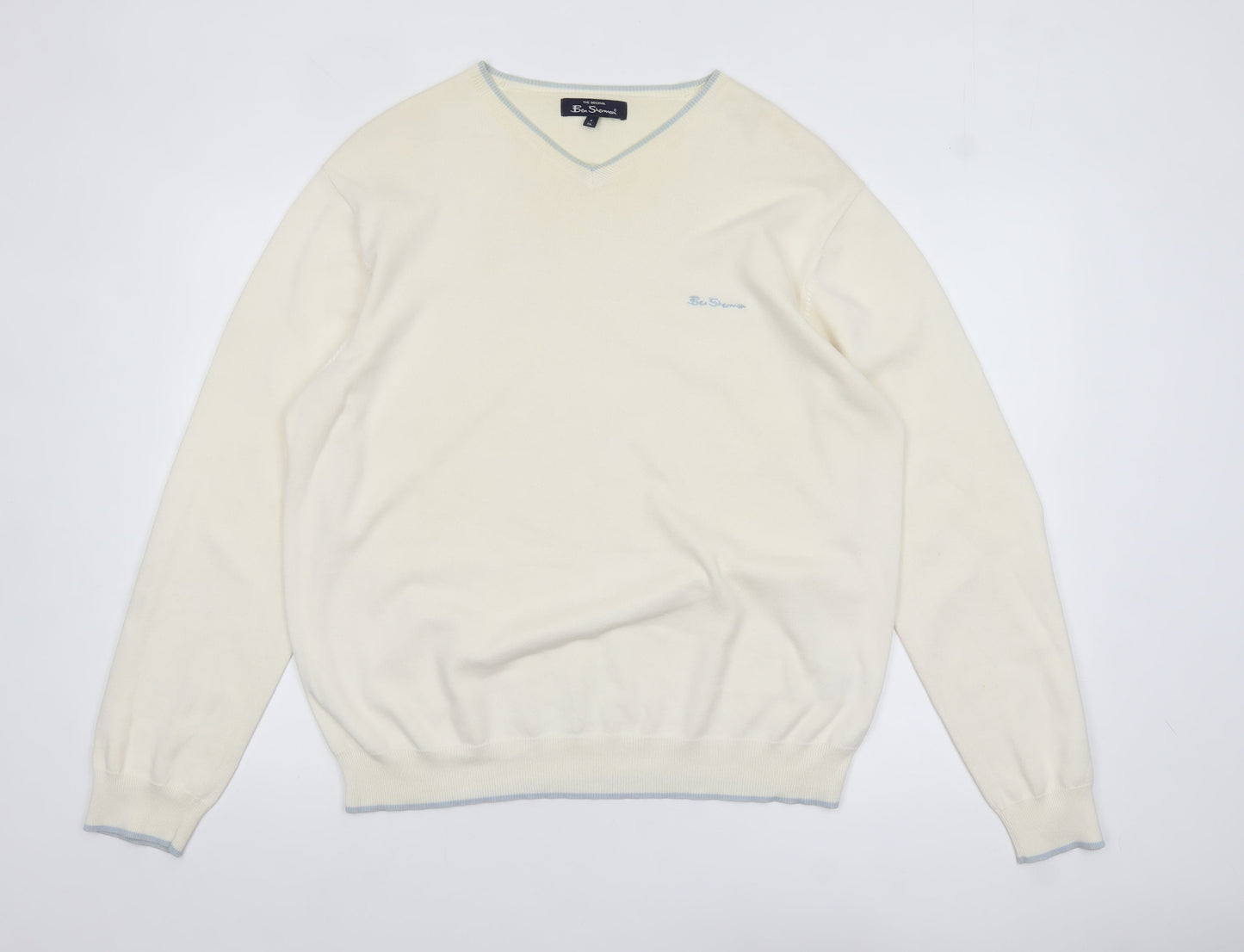 Mens UK Size XL Ben Sherman Ivory Pullover Jumper