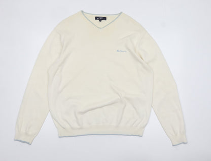 Mens UK Size XL Ben Sherman Ivory Pullover Jumper