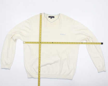 Mens UK Size XL Ben Sherman Ivory Pullover Jumper