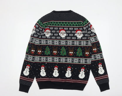 George Men's Multicoloured Christmas Pullover Jumper M