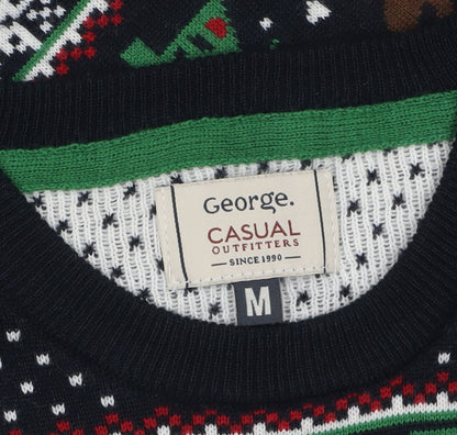 George Men's Multicoloured Christmas Pullover Jumper M