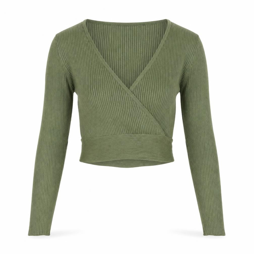 Womens UK Size M NA-KD Green Wrap Jumper