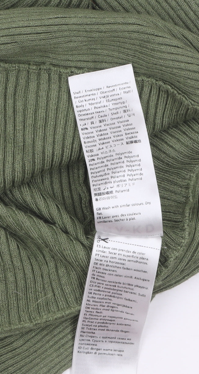 Womens UK Size M NA-KD Green Wrap Jumper