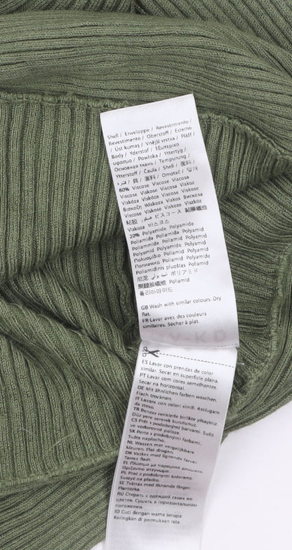 Womens UK Size M NA-KD Green Wrap Jumper