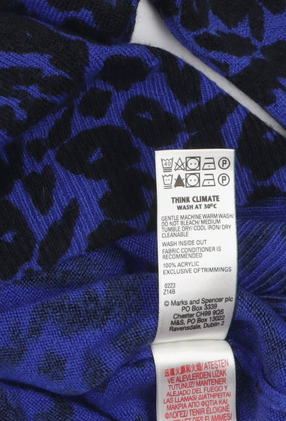 Womens UK Size 14 Marks and Spencer Blue Pullover Jumper