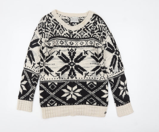 Womens UK Size 10 Blonde Heritage Black Pullover Jumper