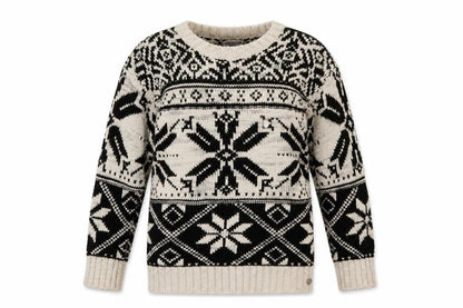 Blonde + Blonde Heritage Women's Black Fair Isle Wool Blend Jumper Size 10
