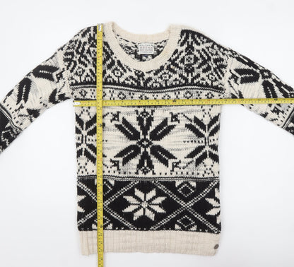 Womens UK Size 10 Blonde Heritage Black Pullover Jumper