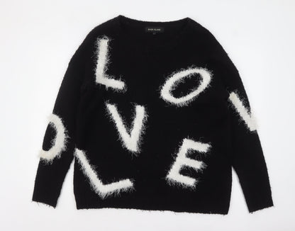 Womens UK Size 12 River Island Black Pullover Jumper