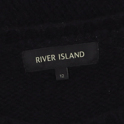 Womens UK Size 12 River Island Black Pullover Jumper