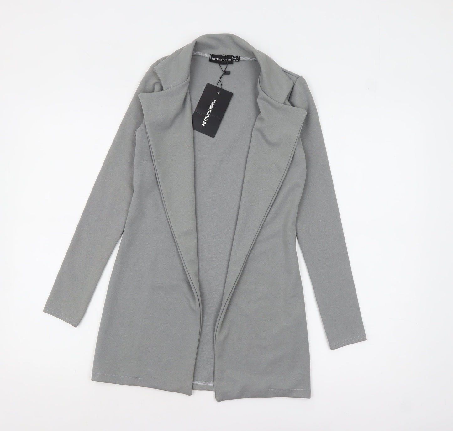 Womens UK Size 8 PRETTYLITTLETHING Grey Basic Jacket
