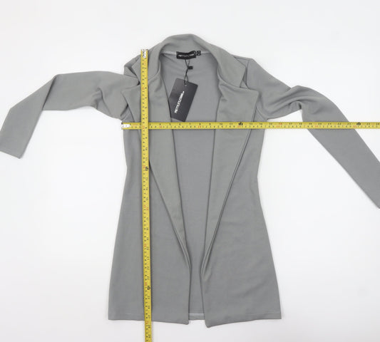 Womens UK Size 8 PRETTYLITTLETHING Grey Basic Jacket