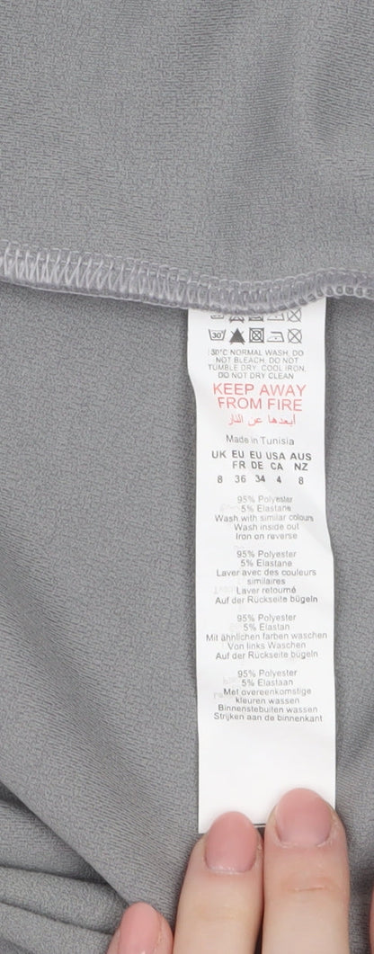 Womens UK Size 8 PRETTYLITTLETHING Grey Basic Jacket