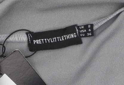 Womens UK Size 8 PRETTYLITTLETHING Grey Basic Jacket