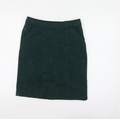 Womens UK Size 8 White Stuff Straight & Pencil Jacquard Skirt