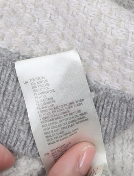 Womens UK Size 8 White Stuff Grey Cardigan Jumper
