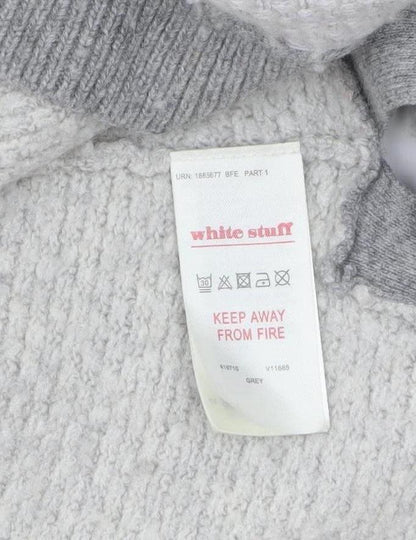 Womens UK Size 8 White Stuff Grey Cardigan Jumper