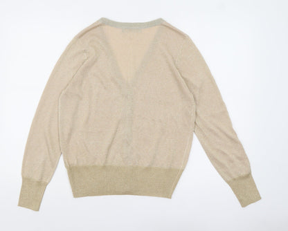 Womens UK Size M Marks and Spencer Beige Cardigan Jumper