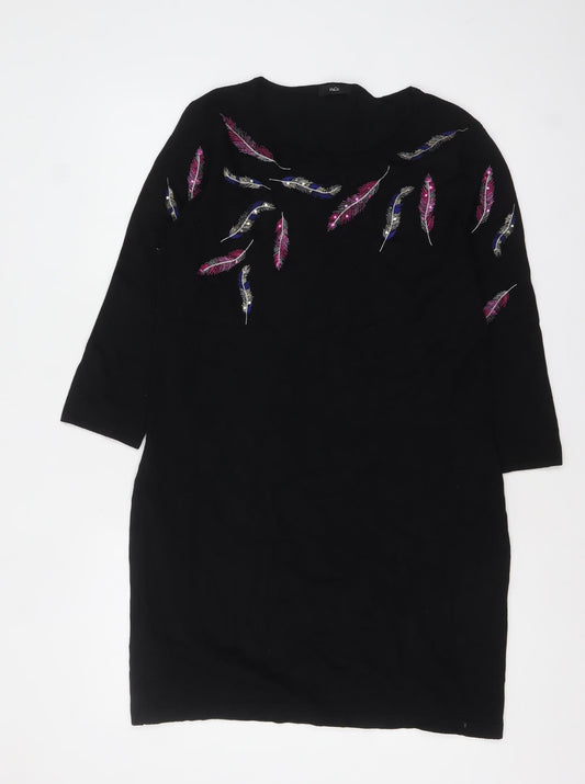 Womens UK Size 14 M&Co Black Pullover Jumper