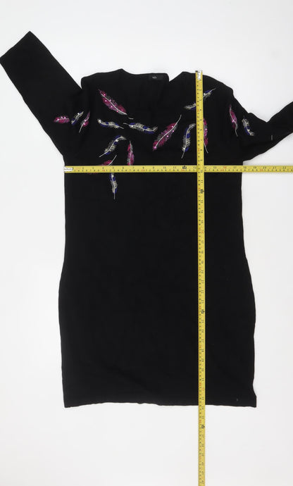 Womens UK Size 14 M&Co Black Pullover Jumper