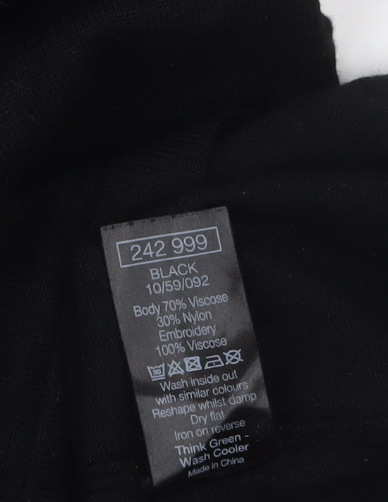 Womens UK Size 14 M&Co Black Pullover Jumper