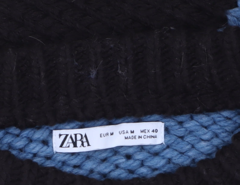 Womens UK Size 12 Zara Multicoloured Pullover Jumper
