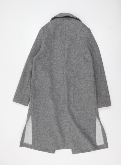 Womens UK Size 6 F&F Grey Overcoat
