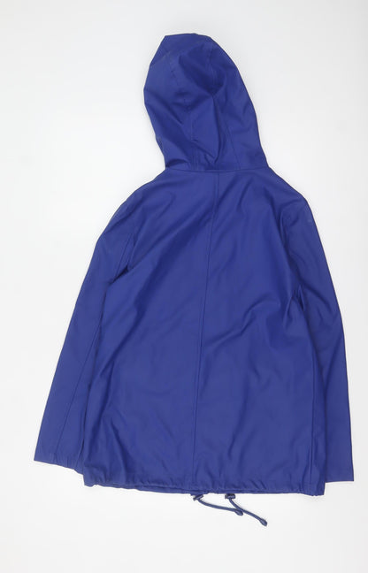 Womens UK Size 10 New Look Blue Rain Coat
