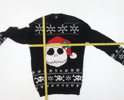 Mens UK Size S Primark Black Pullover Jumper