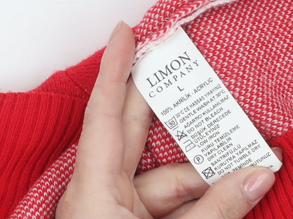 Womens UK Size L Limon Company Red Pullover Jumper