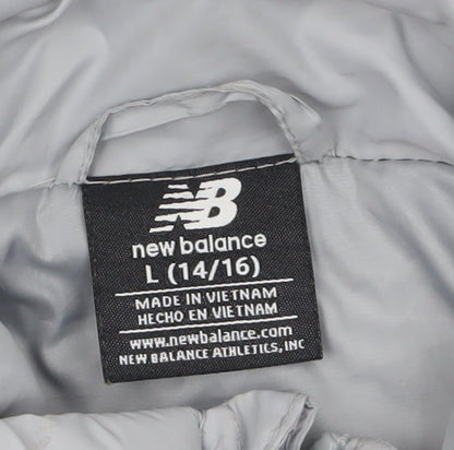 Womens UK Size L New Balance Grey Puffer Jacket