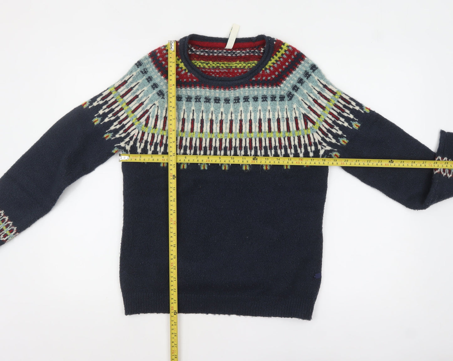 Womens UK Size 8 Weird Fish Blue Pullover Jumper
