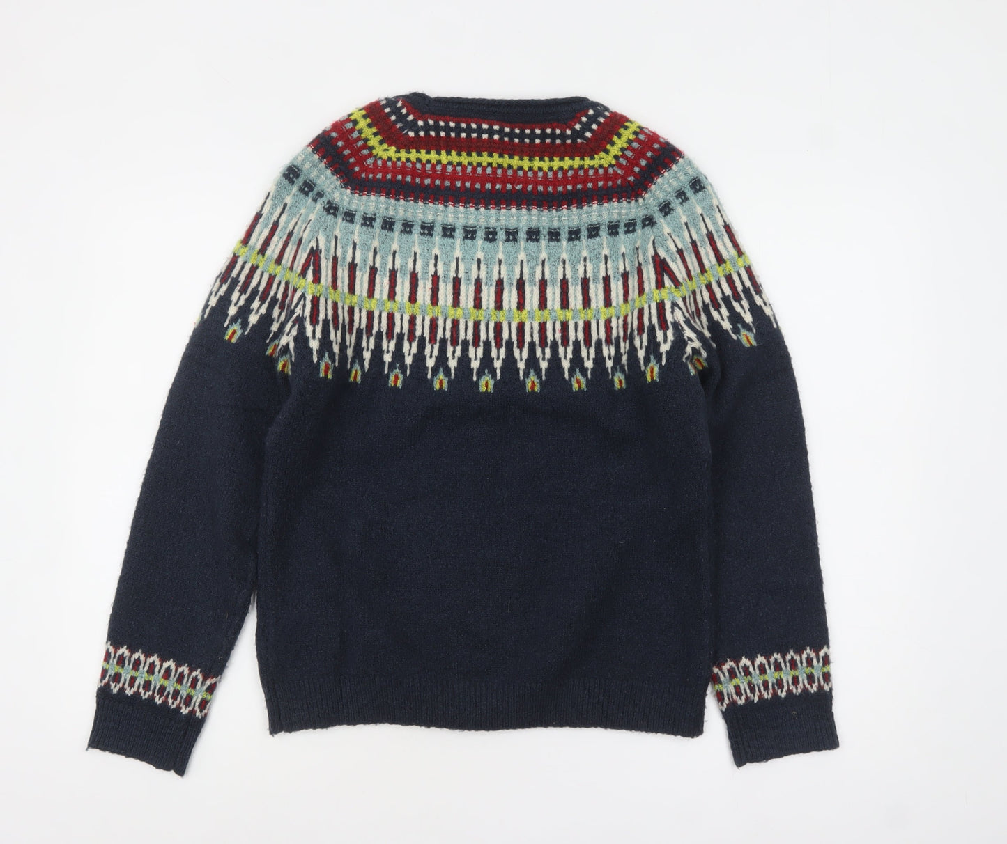 Womens UK Size 8 Weird Fish Blue Pullover Jumper