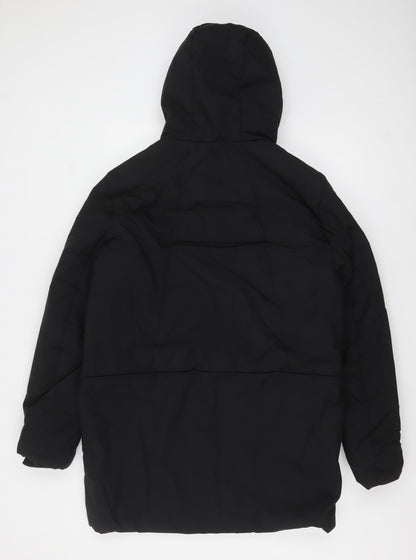 Womens UK Size M Jean Pascale Black Parka Coat