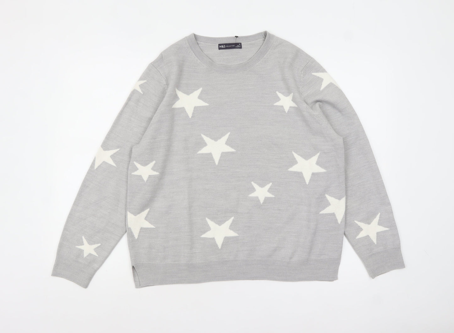 Womens UK Size 18 Marks and Spencer Grey Pullover Jumper