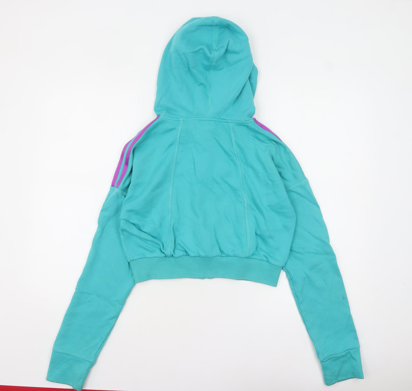 Womens UK Size 12-14 adidas Blue Full Zip Hoodie