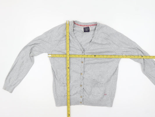 Womens UK Size L Mantaray Grey Cardigan Jumper