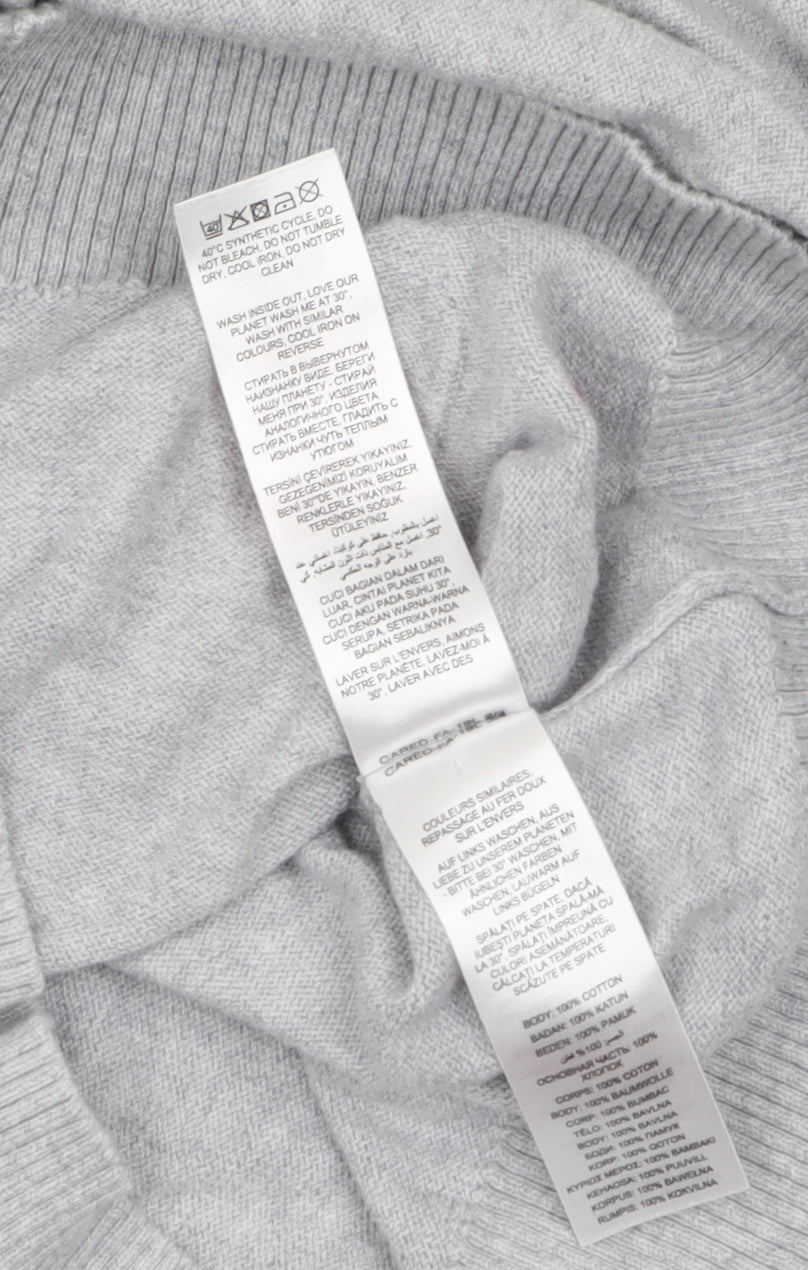 Womens UK Size L Mantaray Grey Cardigan Jumper